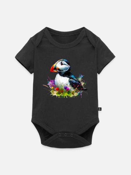 Macareux - Body à manches courtes Premium Bébé - noir
