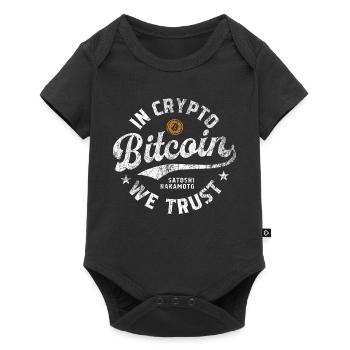 Bitcoin - In Crypto we trust - Baby Premium short-sleeve bodysuit - black - Front
