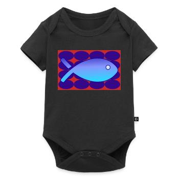 HUMOUR. POISSON. POISSON D'AVRIL. HUMOUR. MER - Body à manches courtes Premium Bébé - noir - Devant