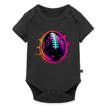 American Football Ball Steamwave - Baby Premium short-sleeve bodysuit - black - Front