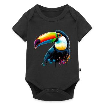 Tukan - Baby Premium Kurzarmbody - Schwarz - Vorne