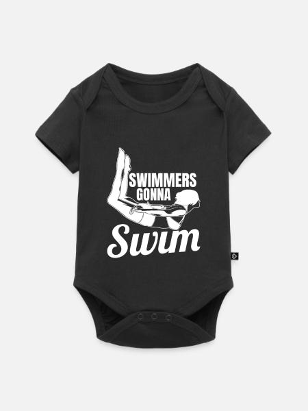 Weibliches Schwimmteam - Baby Premium Kurzarmbody - Schwarz