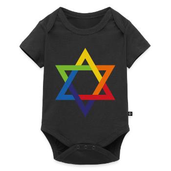 Jewish and Proud Star of David - Baby Premium short-sleeve bodysuit - black - Front