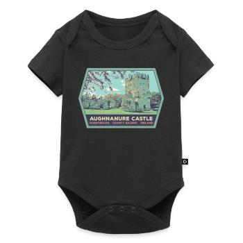Aughnanur Castle, Oughterard in Irland - Baby Premium Kurzarmbody - Schwarz - Vorne