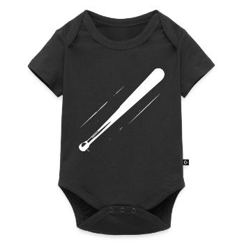 Baseballschläger Zeichnung - Baby Premium Kurzarmbody - Schwarz - Vorne