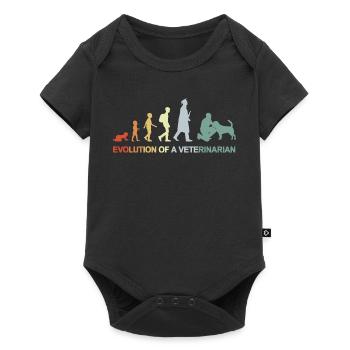 Development from child to veterinarian - Baby Premium short-sleeve bodysuit - black - Front