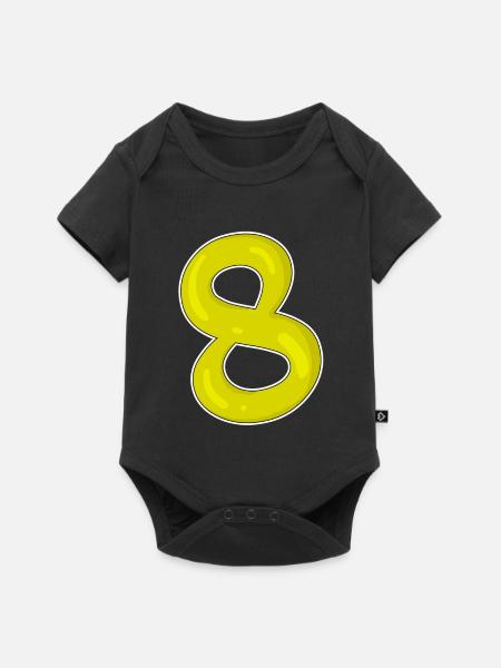 8 - Baby Premium Kurzarmbody - Schwarz