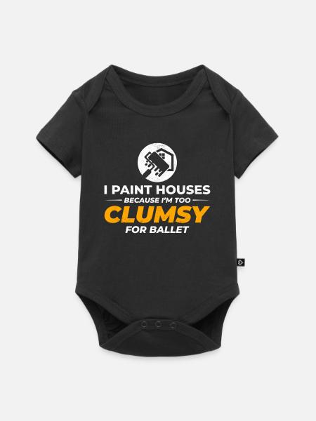 Hausmaler Wandmalerei Innenarchitekt - Baby Premium Kurzarmbody - Schwarz