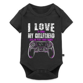 I love it when my girlfriend plays me - Baby Premium short-sleeve bodysuit - black - Front