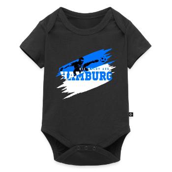 Fußball Hamburg Norden Fan - Baby Premium Kurzarmbody - Schwarz - Vorne