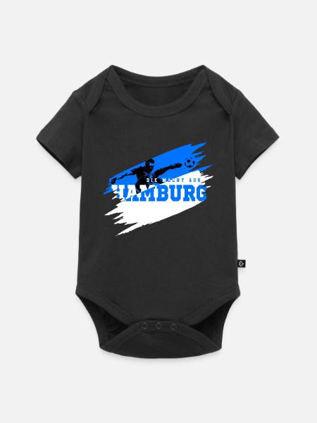 Fußball Hamburg Norden Fan - Baby Premium Kurzarmbody - Schwarz