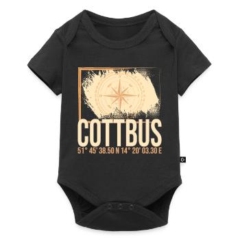 Cottbus Koordinaten - Baby Premium Kurzarmbody - Schwarz - Vorne