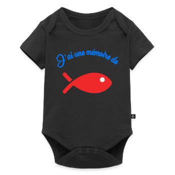 POISSON. MEMOIRE - Body à manches courtes Premium Bébé - noir - Devant