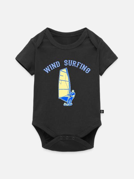 Windsurfen - Baby Premium Kurzarmbody - Schwarz