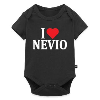 t-shirt J’aime Nevio t-shirt idée cadeau - Body à manches courtes Premium Bébé - noir - Devant