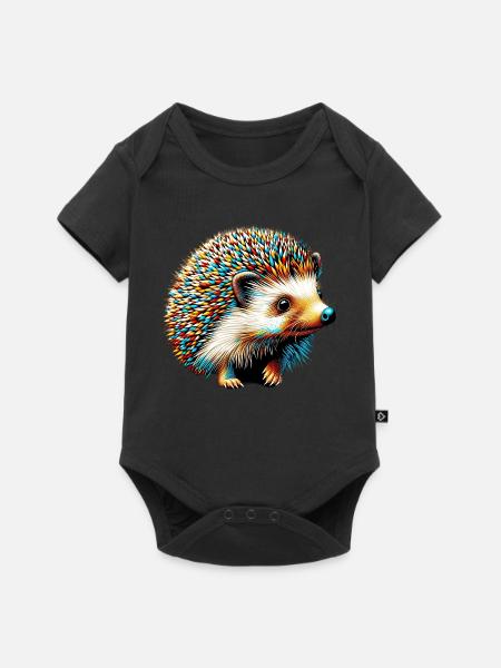 Igel - Baby Premium Kurzarmbody - Schwarz