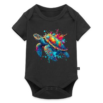 Turtle - Baby Premium short-sleeve bodysuit - black - Front