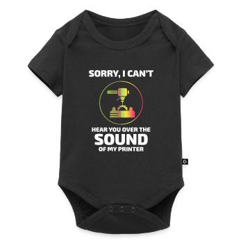 3D Printer 3D Printing Funny - Baby Premium short-sleeve bodysuit - black - Front