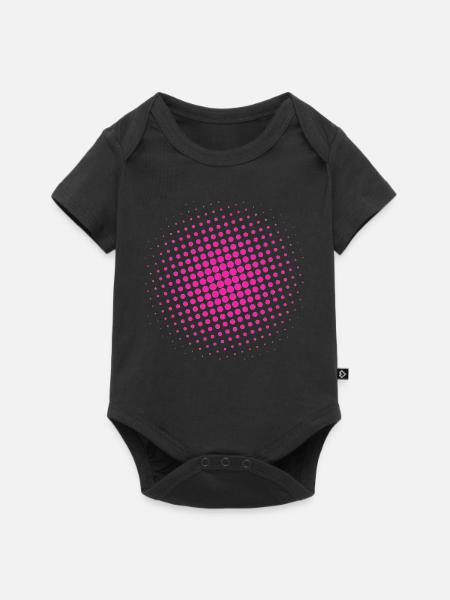 Raster rot - Baby Premium Kurzarmbody - Schwarz