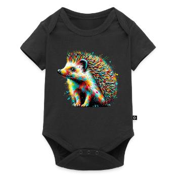 Igel - Baby Premium Kurzarmbody - Schwarz - Vorne