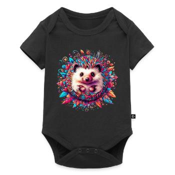 Hedgehog - Baby Premium short-sleeve bodysuit - black - Front