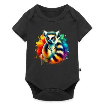Lemur - Baby Premium short-sleeve bodysuit - black - Front