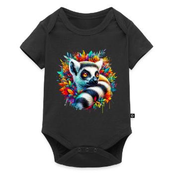 Lemur - Baby Premium short-sleeve bodysuit - black - Front