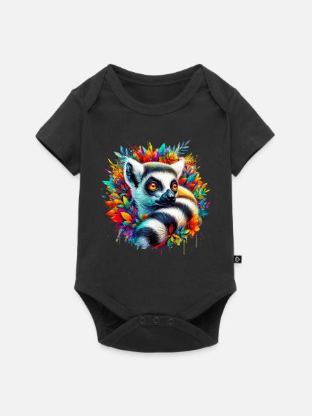 Lémurien - Body à manches courtes Premium Bébé - noir