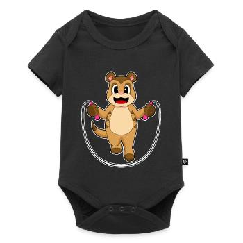Forme physique pour sauter à la corde sur la corde suricate - Body à manches courtes Premium Bébé - noir - Devant