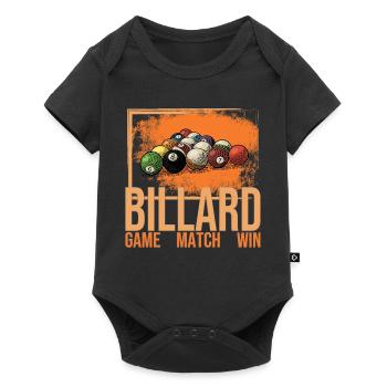 Game - Match - Win - Billard - Baby Premium Kurzarmbody - Schwarz - Vorne