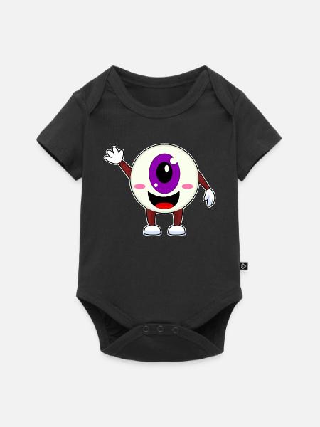 Augapfel Halloween - Baby Premium Kurzarmbody - Schwarz