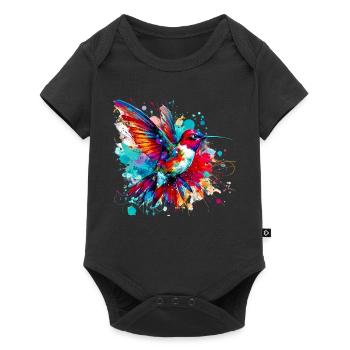 Kolibri - Baby Premium Kurzarmbody - Schwarz - Vorne