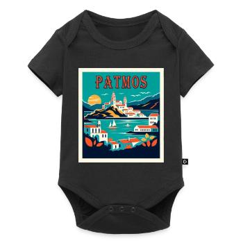 Patmos Greece Vacation Vacation Travel - Baby Premium short-sleeve bodysuit - black - Front