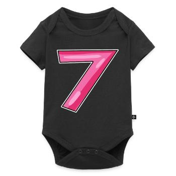 7 - Baby Premium Kurzarmbody - Schwarz - Vorne