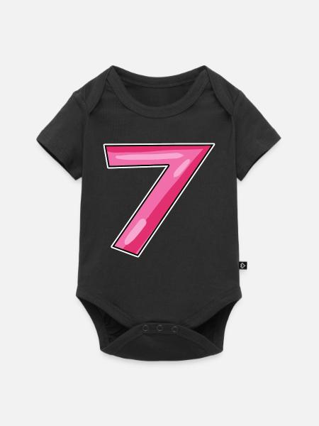 7 - Baby Premium Kurzarmbody - Schwarz
