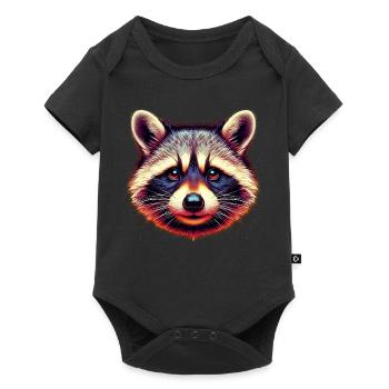 Raccoon - Baby Premium short-sleeve bodysuit - black - Front