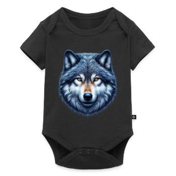 Wolf - Baby Premium short-sleeve bodysuit - black - Front