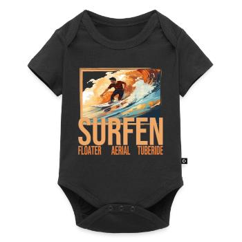 Floater - Aerial - Tuberide - Surfen - Baby Premium Kurzarmbody - Schwarz - Vorne