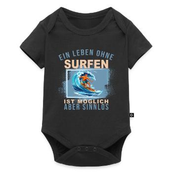 Ein Leben ohne Surfen ist möglich, aber Sinnlos - Baby Premium Kurzarmbody - Schwarz - Vorne