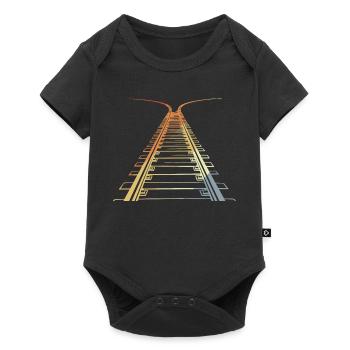 Railroad Vintage Look - Baby Premium short-sleeve bodysuit - black - Front