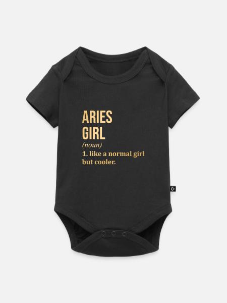 Widder Widder Widder - Baby Premium Kurzarmbody - Schwarz