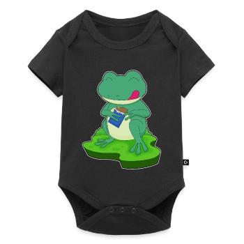 Frosch Schokoriegel - Baby Premium Kurzarmbody - Schwarz - Vorne