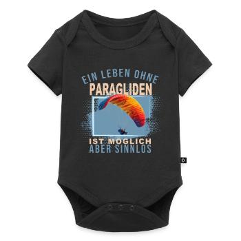 Ein Leben ohne Paragliden ist möglich aber Sinnlos - Baby Premium Kurzarmbody - Schwarz - Vorne