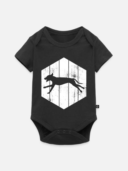Hund Skizze - Baby Premium Kurzarmbody - Schwarz