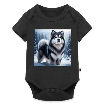 Malamute d’Alaska - Body à manches courtes Premium Bébé - noir - Devant
