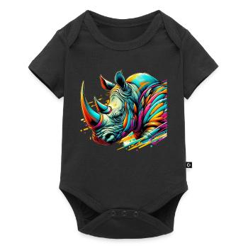Rhinoceros - Baby Premium short-sleeve bodysuit - black - Front