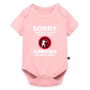 Bogenschießen Ziele Bogenschütze Bullseye Schießsport - Baby Premium Kurzarmbody - Rosa - Vorne