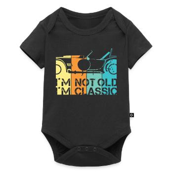 funny sayings old classic car classic car logo - Baby Premium short-sleeve bodysuit - black - Front