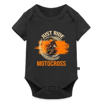 Just Ride - Motocross - Baby Premium Kurzarmbody - Schwarz - Vorne