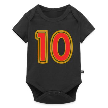 10. 10 YEARS. 10th ANNIVERSARY. 10 YEAR ANNIVERSARY. - Baby Premium short-sleeve bodysuit - black - Front